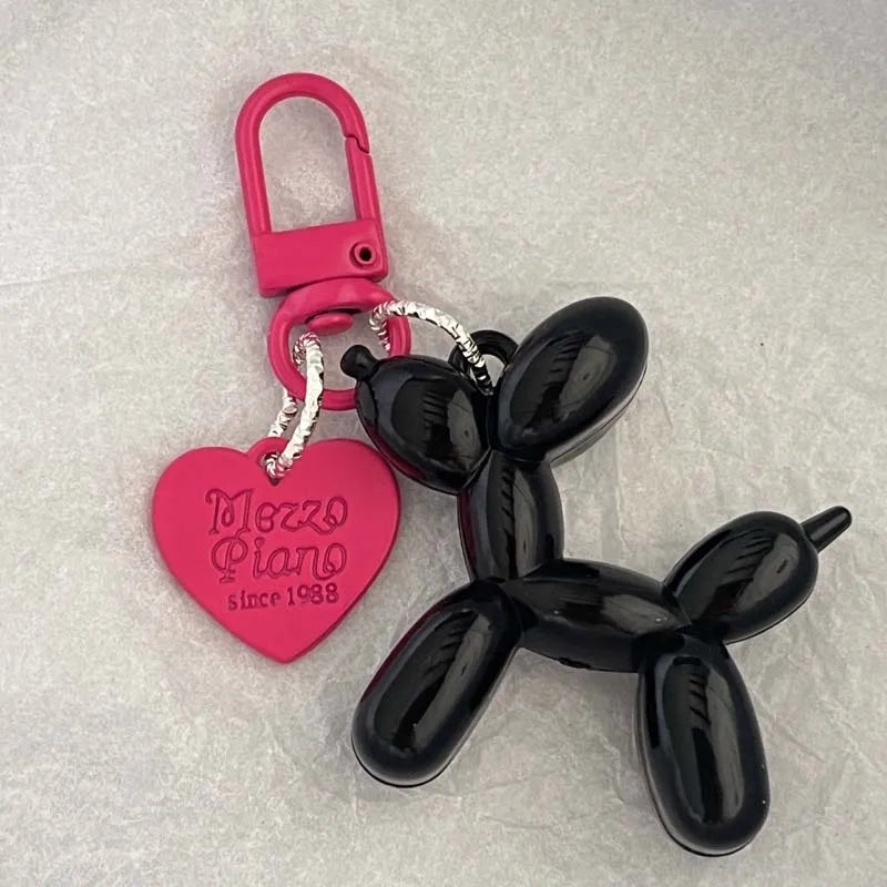 Fashion Keychain Punk Y2K Balloon Dog Keychains for Women Bag Pendant Jewelry Trinket Girl's Car Key Ring Key Chain Accessories