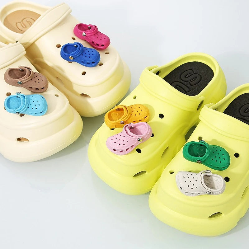 PVC Shoe Charms for Clog Sandals Slides Cute Clog Design Shoe Buckles DIY Funny Shoe Accessories Party Gifts for Women Men