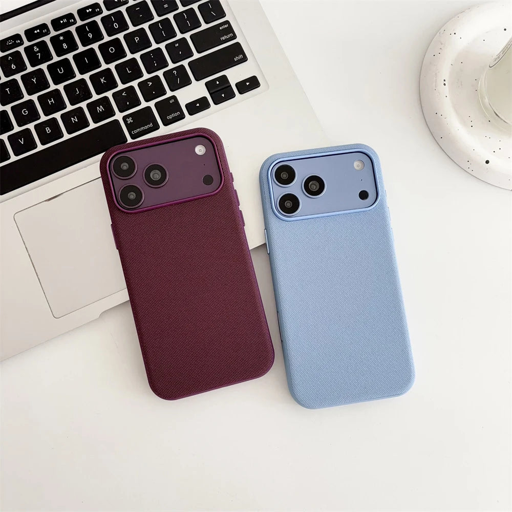 Luxury Tech Woven for Magsafe Magnetic Phone Case for Iphone 18 17 16 15 Plus 14 13 12 11 Pro Max Wireless Charging Back Cover