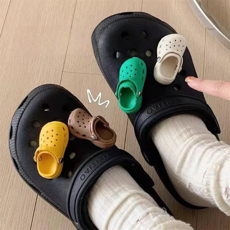 PVC Shoe Charms for Clog Sandals Slides Cute Clog Design Shoe Buckles DIY Funny Shoe Accessories Party Gifts for Women Men